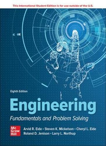 ISE Engineering Fundamentals and Problem Solving 8th Edition